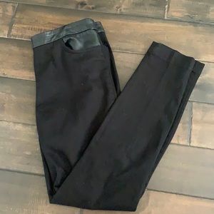 Dannie Pant Leather Trim Back Zip